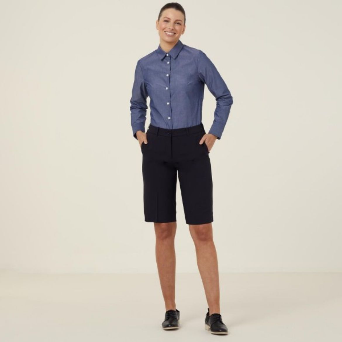 Picture of NNT Ladies Chambray Long Sleeve Shirt